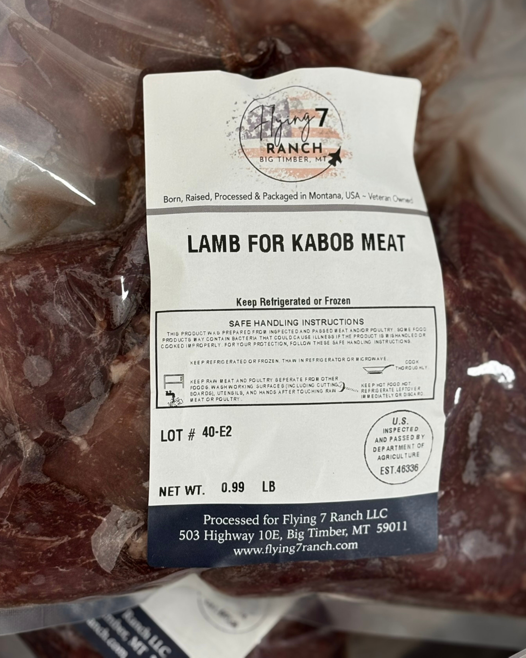 Lamb Kabob Meat, Plain